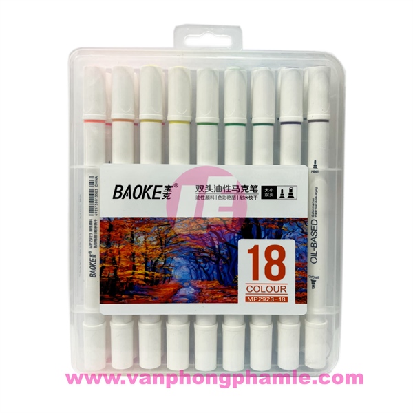 Bút lông 18 màu 2 đầu Baoke MP2923-18